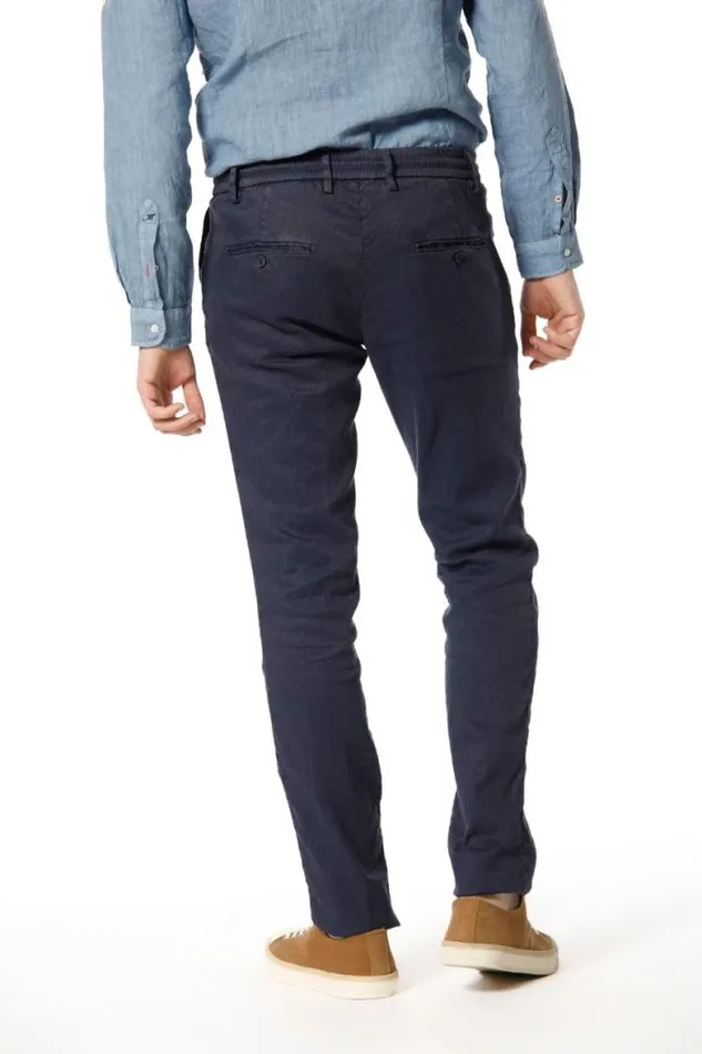 Man Milano Jogger Chino Jogger In Linen And Cotton Extra Slim Mason039s Pants