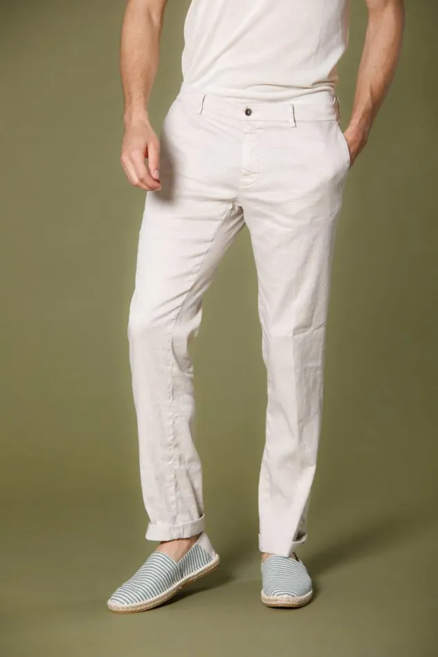 Man New York Chino Pants In Linen And Cotton Twill Regular Mason039s Pants