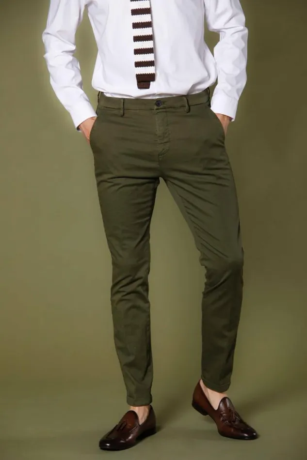 Man Osaka Style Chino Pants In Cotton And Tencel Tricot Carrot Fit Mason039s Pants