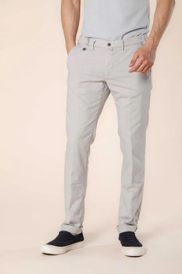 Man Torino Prestige Chino Pants In Cotton And Tencel Wales Pattern Slim Mason039s Pants