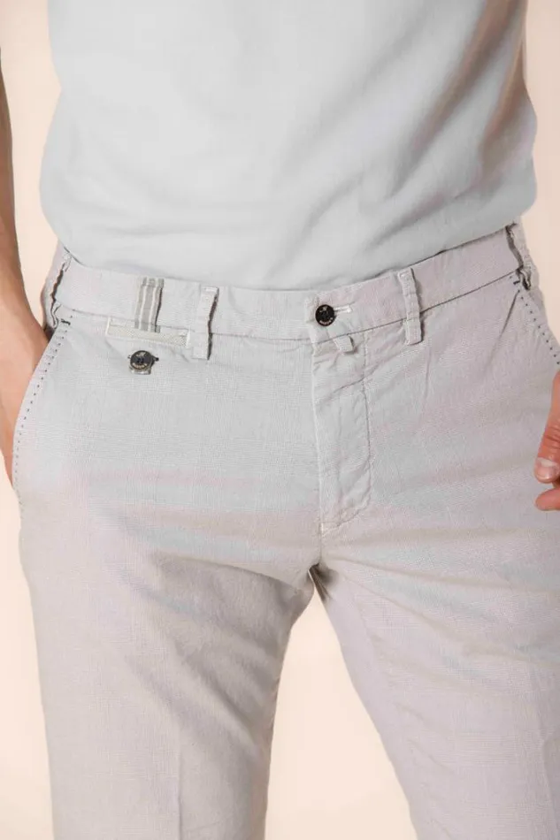 Man Torino Prestige Chino Pants In Cotton And Tencel Wales Pattern Slim Mason039s Pants