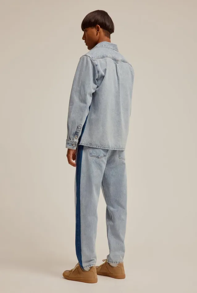 Man Venroy Jackets Contrast Denim Jacket