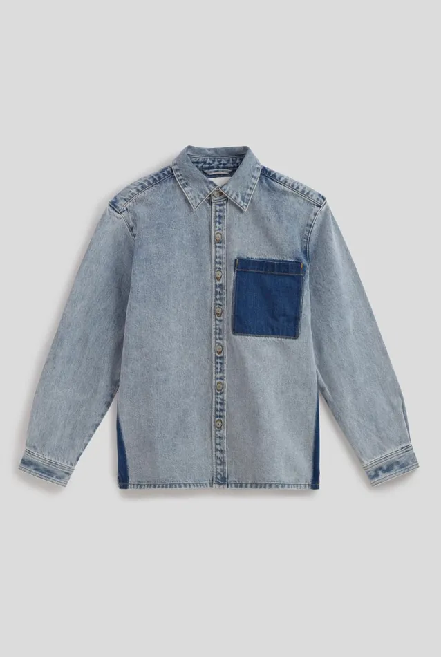 Man Venroy Jackets Contrast Denim Jacket