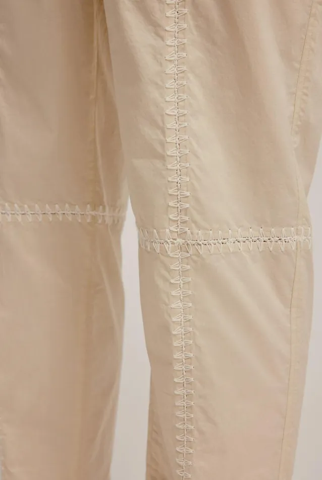 Man Venroy Pants Panelled Crochet Stitch Trouser
