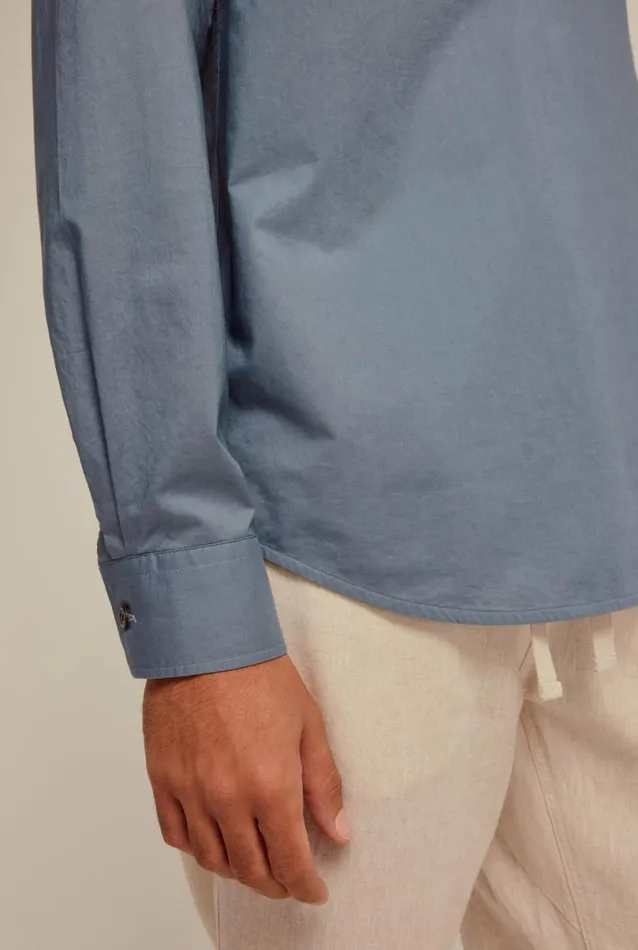 Man Venroy Shirts Long Sleeve Cotton Pop Over