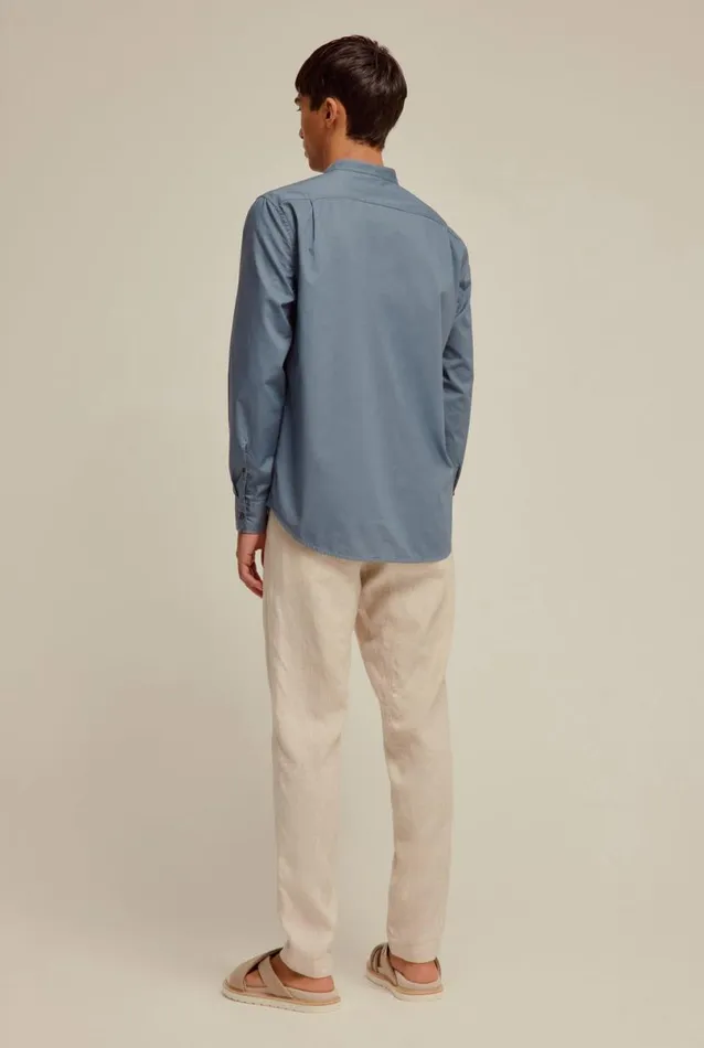 Man Venroy Shirts Long Sleeve Cotton Pop Over
