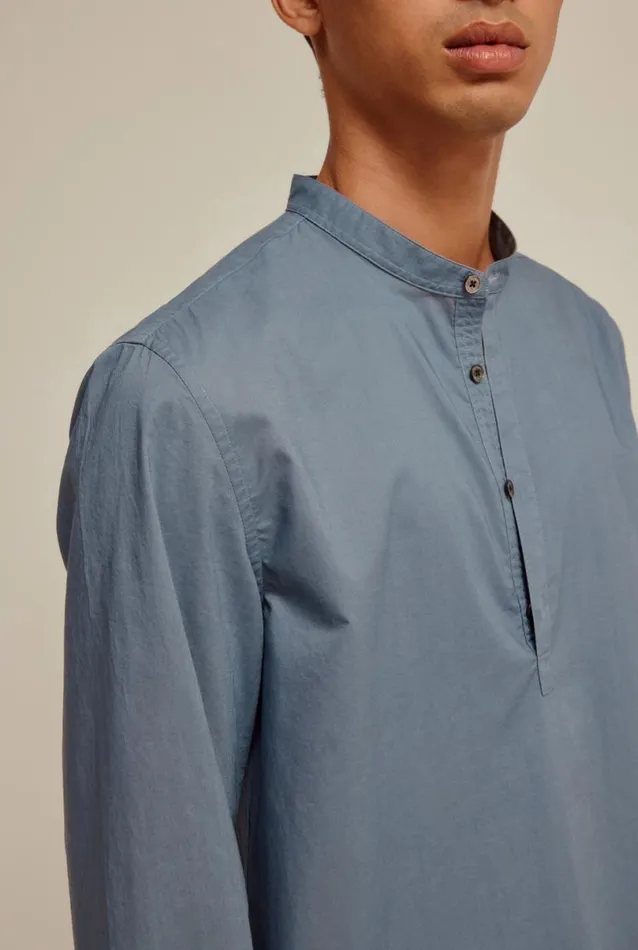 Man Venroy Shirts Long Sleeve Cotton Pop Over