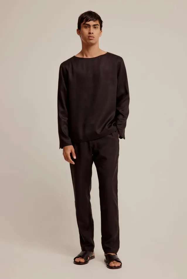 Man Venroy Shirts Long Sleeve Tencel Top