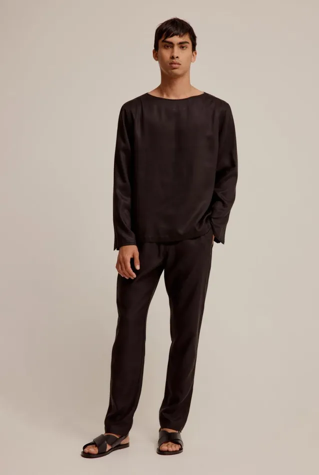 Man Venroy Shirts Long Sleeve Tencel Top