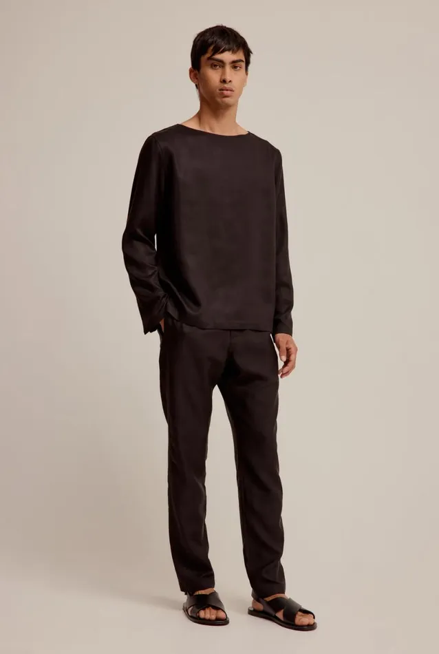 Man Venroy Shirts Long Sleeve Tencel Top