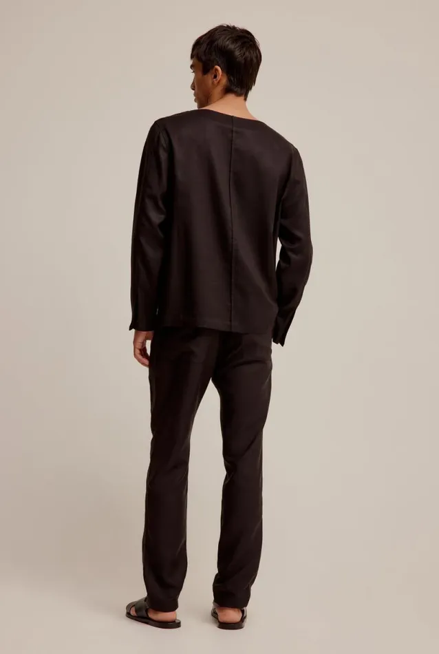 Man Venroy Shirts Long Sleeve Tencel Top