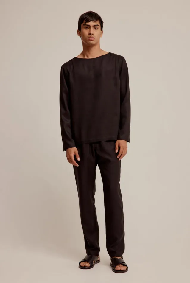 Man Venroy Shirts Long Sleeve Tencel Top