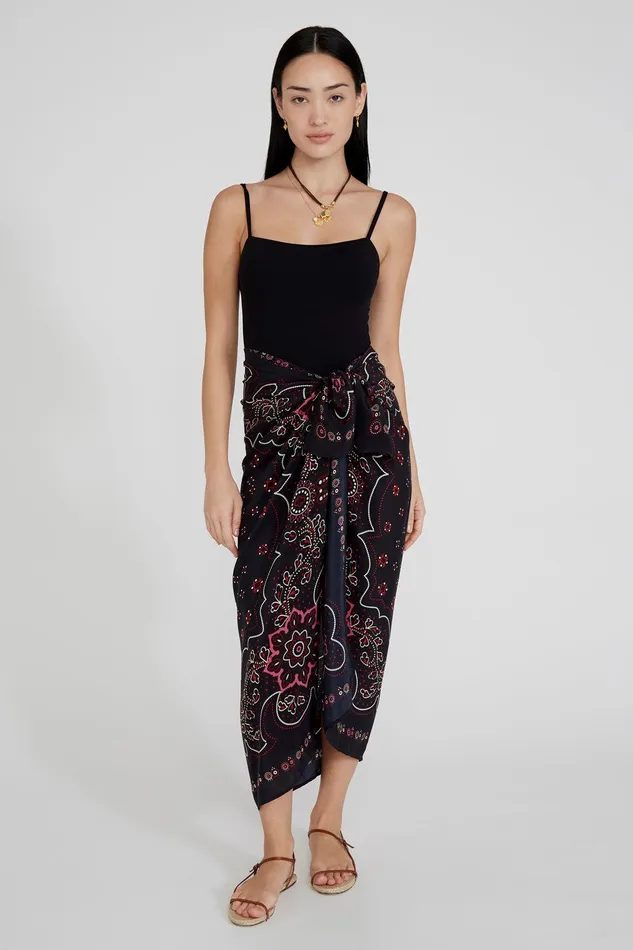Mandala Sarong Black Women Chan Luu Bottoms