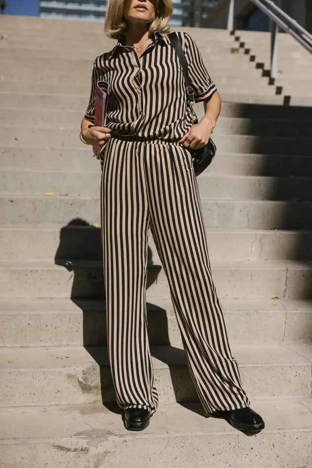 Max Striped Pants Black Women Bohme Pants