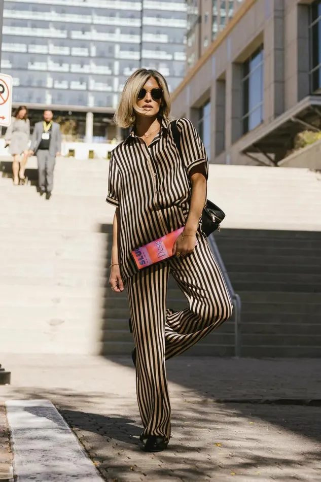 Max Striped Pants Black Women Bohme Pants