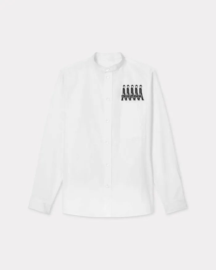 Men 039KENZO Business039 Dressed Shirt White Kenzo Shirts