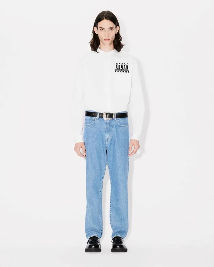 Men 039KENZO Business039 Dressed Shirt White Kenzo Shirts