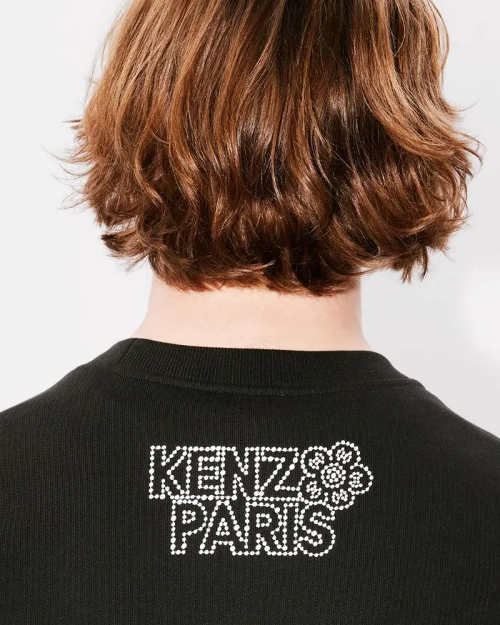 Men 039KENZO Constellation039 Embroidered Sweatshirt In Cotton Black Kenzo Sweatshirts And Hoodies