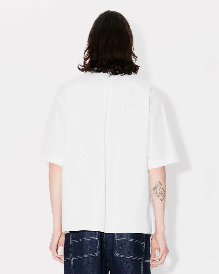 Men 039KENZO Jungle Heart039 Hawaiian Shirt White Kenzo Shirts