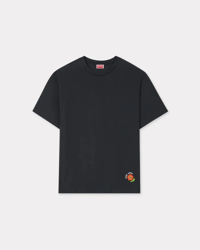 Men 039KENZO Pop039 Embroidered Oversized Tshirt In Cotton Black Kenzo Tshirts And Polos Men 039KENZO Pop039 Embroidered Oversized Tshirt In Cotton Black Kenzo Tshirts And Polos