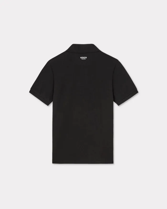 Men 039KENZO Pop039 Embroidered Slim Polo In Cotton Black Kenzo Tshirts And Polos