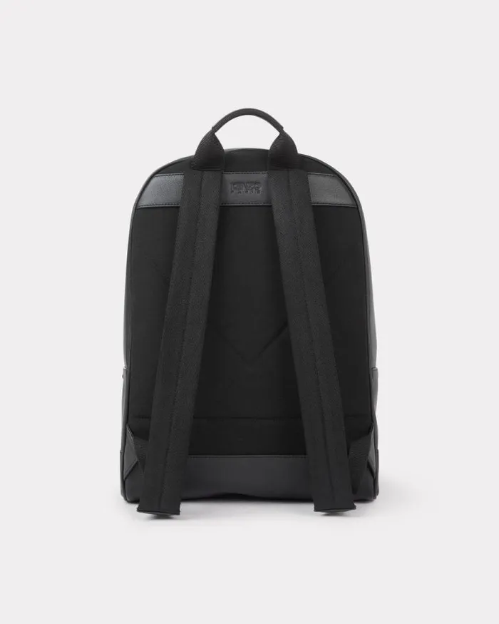 Men 039KENZOGRAPHY039 Leather Backpack Black Kenzo Bags