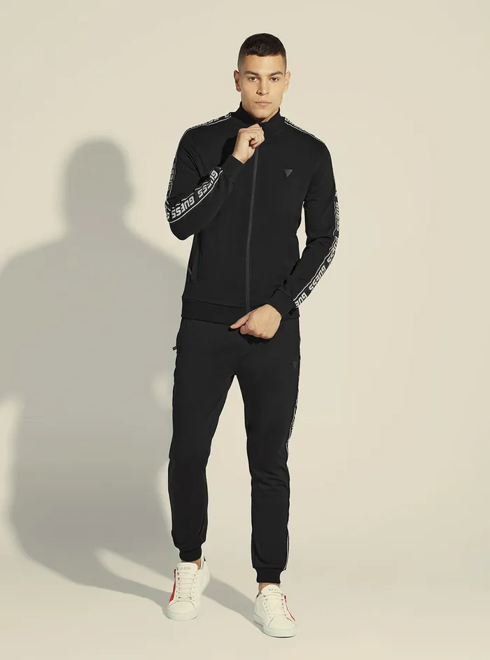 Men Activewear GUESS Eco Black Arlo Active Jacket Men Activewear GUESS Eco Black Arlo Active Jacket