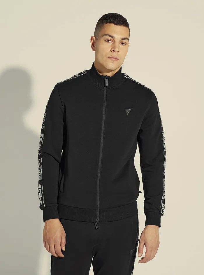 Men Activewear GUESS Eco Black Arlo Active Jacket Men Activewear GUESS Eco Black Arlo Active Jacket
