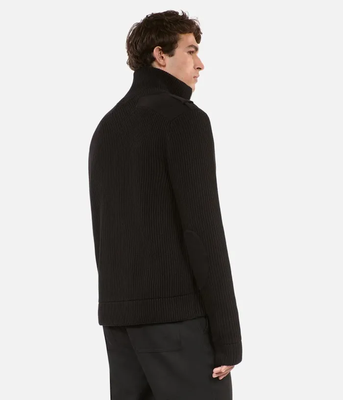 Men Black Cotton Cardigan THE KOOPLES Sweaters