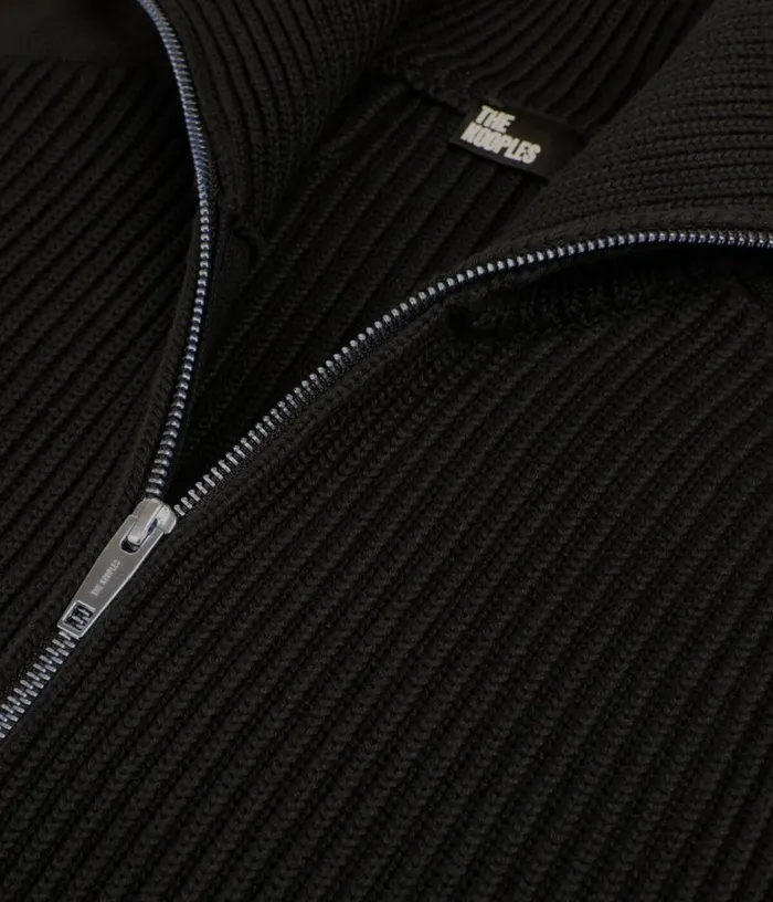 Men Black Cotton Cardigan THE KOOPLES Sweaters