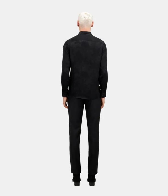 Men Black Floral Jacquard Shirt THE KOOPLES Shirts
