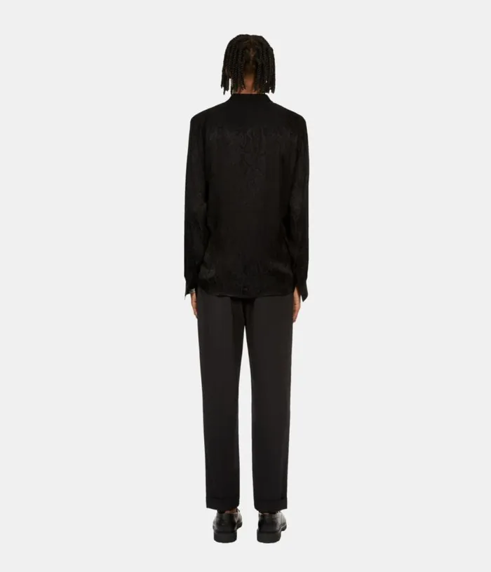 Men Black Snakeskin Jacquard Shirt THE KOOPLES Shirts