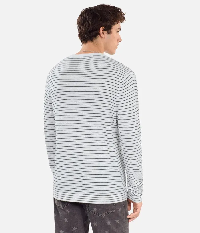 Men Blazon Striped Wool And Cashmere Sweater THE KOOPLES Sweaters