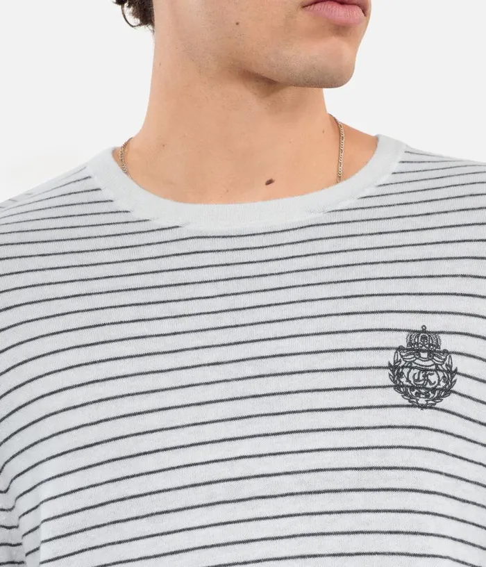 Men Blazon Striped Wool And Cashmere Sweater THE KOOPLES Sweaters