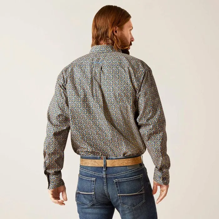 Men Button Down Shirts Ariat Garner Classic Fit Shirt Moonlit Ocean