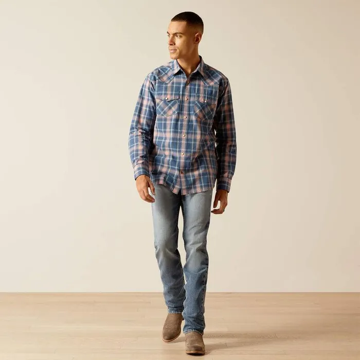 Men Button Down Shirts Ariat Hershy Retro Fit Shirt Antracite Men Button Down Shirts Ariat Hershy Retro Fit Shirt Antracite