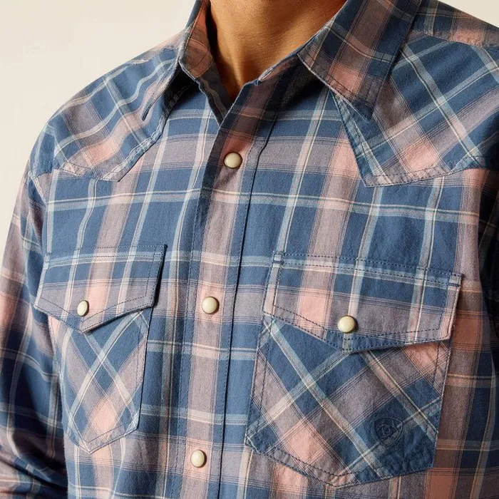 Men Button Down Shirts Ariat Hershy Retro Fit Shirt Antracite Men Button Down Shirts Ariat Hershy Retro Fit Shirt Antracite