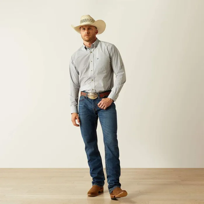Men Button Down Shirts Ariat Pro Series Dayne Classic Fit Shirt Phantom