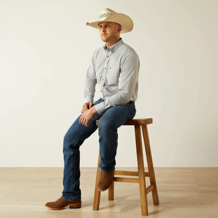 Men Button Down Shirts Ariat Pro Series Dayne Classic Fit Shirt Phantom
