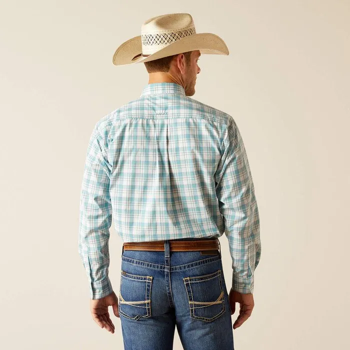 Men Button Down Shirts Ariat Pro Series Edward Classic Fit Shirt Dark Blue