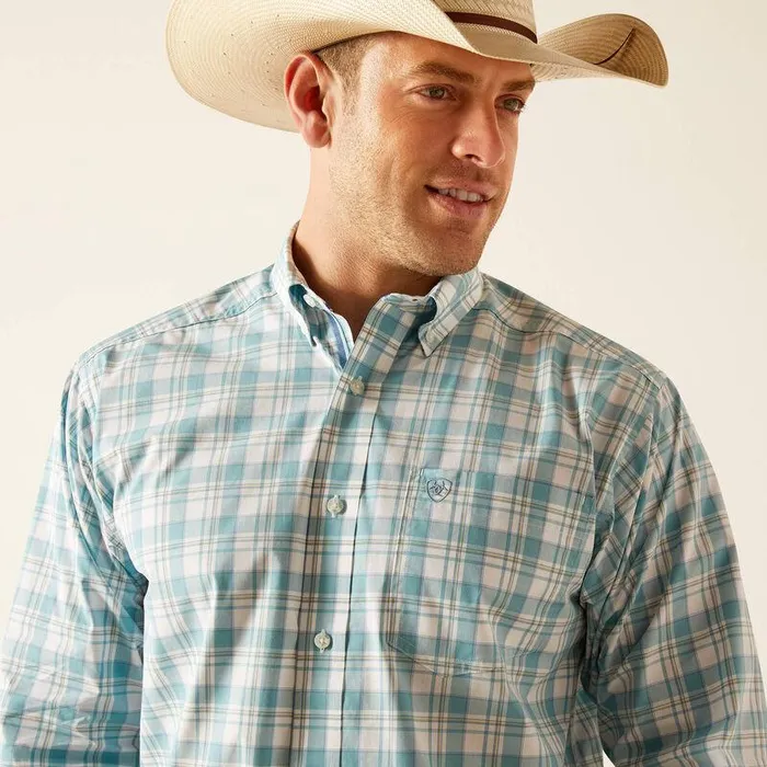 Men Button Down Shirts Ariat Pro Series Edward Classic Fit Shirt Dark Blue