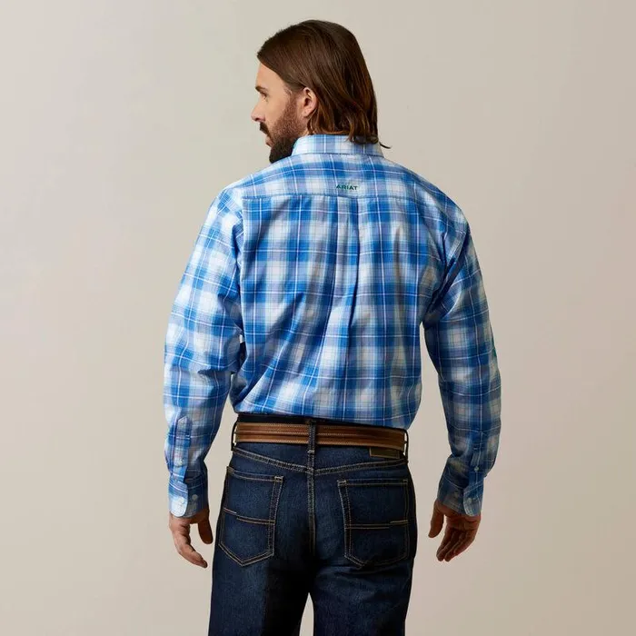 Men Button Down Shirts Ariat Pro Series Team Daxton Classic Fit Shirt Blue
