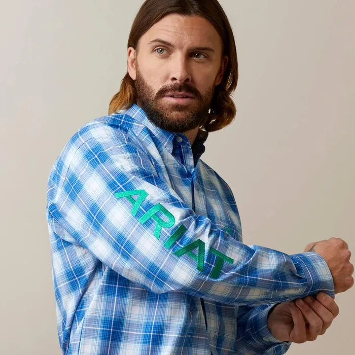Men Button Down Shirts Ariat Pro Series Team Daxton Classic Fit Shirt Blue