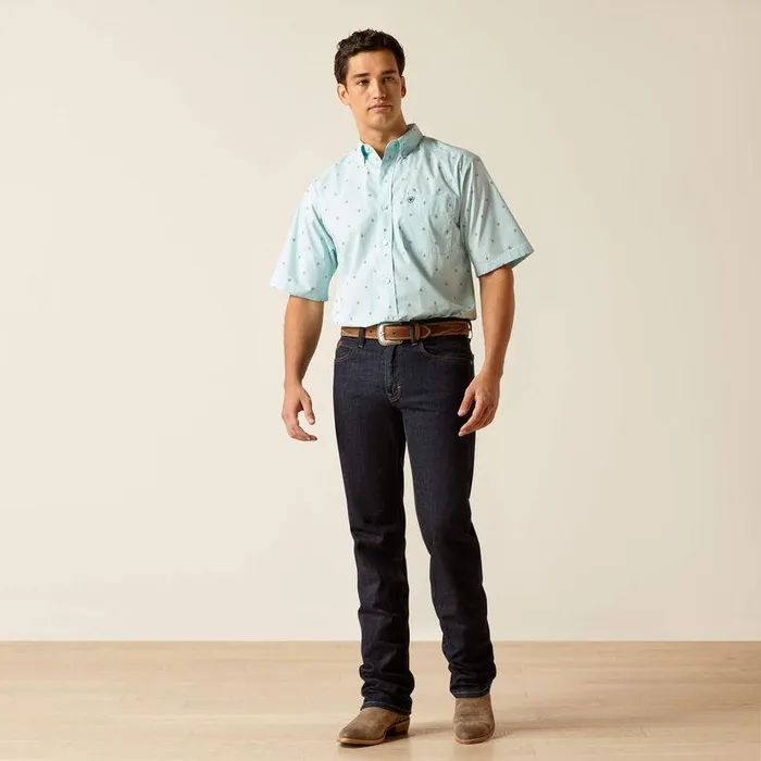 Men Button Down Shirts Ariat Royce Classic Fit Shirt Blue Men Button Down Shirts Ariat Royce Classic Fit Shirt Blue