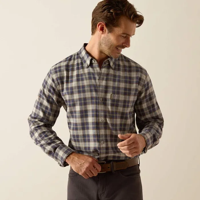Men Button Down Shirts Ariat Simmental Shirt Horizon Plaid