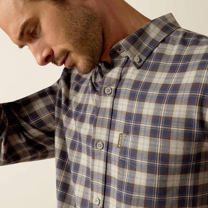 Men Button Down Shirts Ariat Simmental Shirt Horizon Plaid