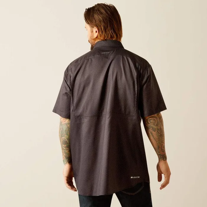 Men Button Down Shirts Ariat VentTEK Classic Fit Shirt Black Print