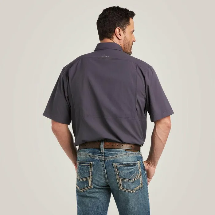 Men Button Down Shirts Ariat VentTEK Classic Fit Shirt Charcoal Men Button Down Shirts Ariat VentTEK Classic Fit Shirt Charcoal