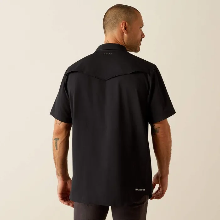Men Button Down Shirts Ariat VentTEK Western Fitted Shirt Black