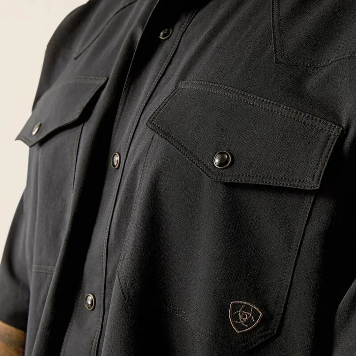 Men Button Down Shirts Ariat Western VentTEK Classic Fit Shirt Black Men Button Down Shirts Ariat Western VentTEK Classic Fit Shirt Black